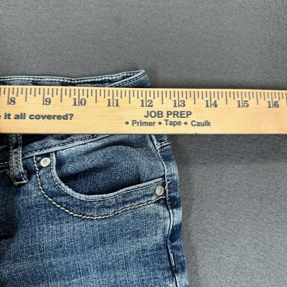 RSQ Jeans Girls 12 Blue Denim Flared Leg Stretch Distressed‎ Y2K Grunge